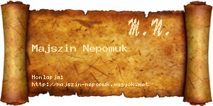 Majszin Nepomuk névjegykártya